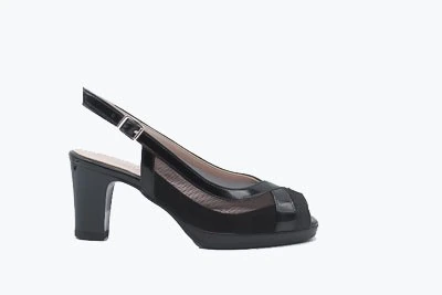 SANDALO DONNA CINZIA SOFT COMFORT COD. IAB323401/CVRB 003 CAM. + VERN + RETE + BERMUDA NERO