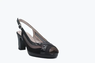 SANDALO DONNA CINZIA SOFT COMFORT COD. IAB323401/CVRB 003 CAM. + VERN + RETE + BERMUDA NERO