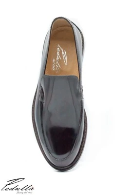 MOCASSINO UOMO SPAZZOLATO NERO - BLU - BORDEAUX , SUOLA IN DOPPIO CUOIO (SAPIO) ART. 311