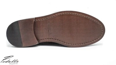 MOCASSINO UOMO SPAZZOLATO NERO - BLU - BORDEAUX , SUOLA IN DOPPIO CUOIO (SAPIO) ART. 311