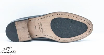 MOCASSINO MOD.GUCCI UOMO IN PELLE DI VITELLO, SPAZZOLATO NERO, SUOLA IN CUOIO 317
