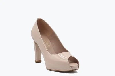 SCARPA DONNA PEDULLA' DÉCOLLETÉ CERIMONIA 0200 VERNICE CIPRIA TACCO 8 cm PLATEAU 1 cm