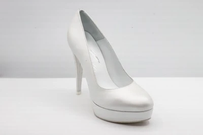 SCARPA SPOSA DÉCOLLETÉ PEDULLA' IN PELLE PERLA ART. 715 TACCO 11 CM PLATEAU 2 CM