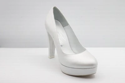 SCARPA SPOSA DÉCOLLETÉ PEDULLA' IN PELLE PERLA ART. 715/G TACCO 11 CM PLATEAU 2,5 CM
