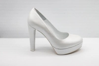SCARPA SPOSA DÉCOLLETÉ PEDULLA' IN PELLE PERLA ART. 715/G TACCO 11 CM PLATEAU 2,5 CM