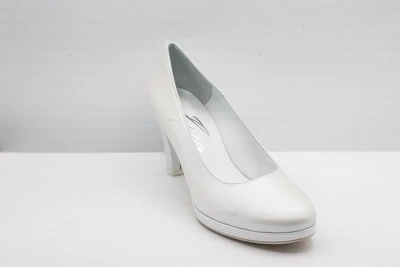 SCARPA SPOSA DÉCOLLETÉ PEDULLA' IN PELLE PERLATO BIANCO ART. 098 TACCO 6 CM PLATEAU 1 CM