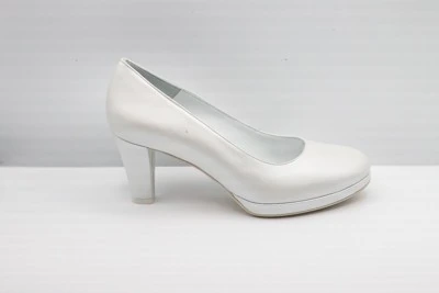 SCARPA SPOSA DÉCOLLETÉ PEDULLA' IN PELLE PERLATO BIANCO ART. 098 TACCO 6 CM PLATEAU 1 CM