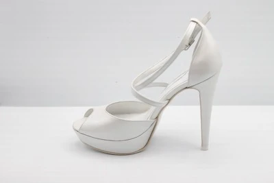 SANDALO SPOSA PEDULLA' IN PELLE PERLA ART. 481 TACCO A SPILLO 12 CM PLATEAU 2,5 CM
