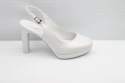 SCARPA SPOSA PEDULLA' PERLATO BIANCO ART. 843 TACCO 7 CM