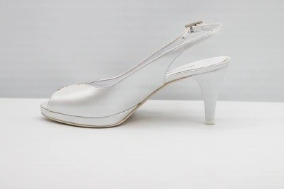 SCARPA SPOSA ARMANDO OLIVIERI PERLATO BIANCO/STRASS ART. 803 TACCO 8 CM