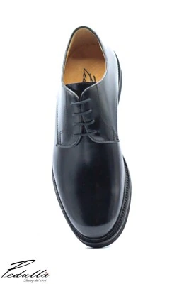 SCARPA UOMO DERBY NERO FONDO NERO 901