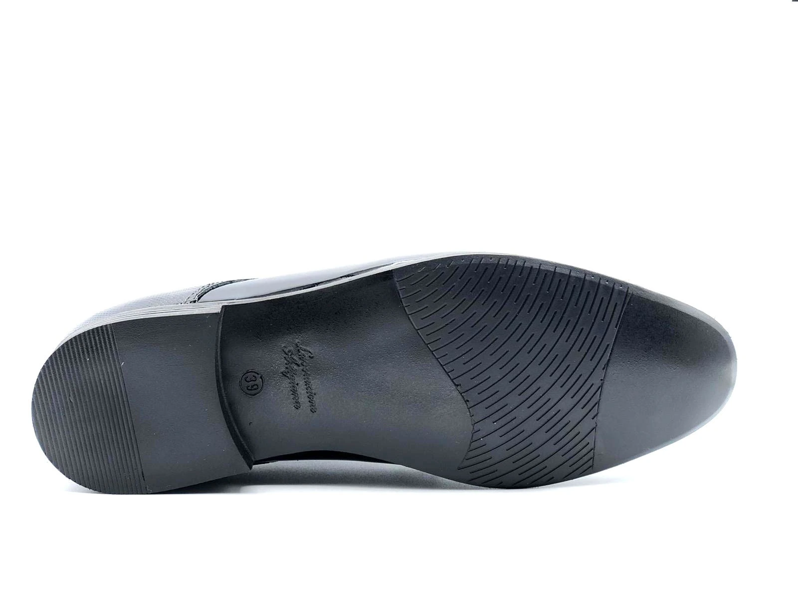 SCARPA UOMO PEDULLA' LUXURY ART. 2 8936A CAPRI VERN./ VERN. GEMMA NERO,FONDO IN CUOIO