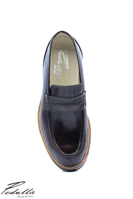 MOCASSINI COLLEGE UOMO ARTIGIANALE BORDEAUX ZEPPA PARA TRICOLORE 4397